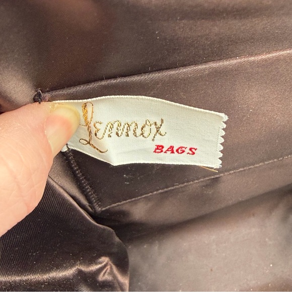 Vintage Lennox Bags Faux Crocodile Print Clasp Handbag 1950s 1960s - Picture 11 of 16